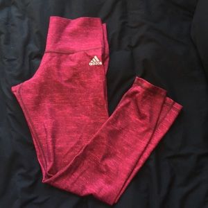 ADIDAS RED WORKOUT LEGGINGS